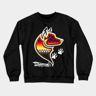 Protecting the people White Wolf Crewneck Sweatshirt